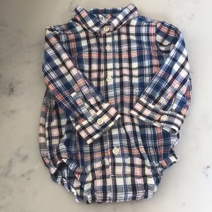 babyGAP Plaid Long Sleeve Bodysuit